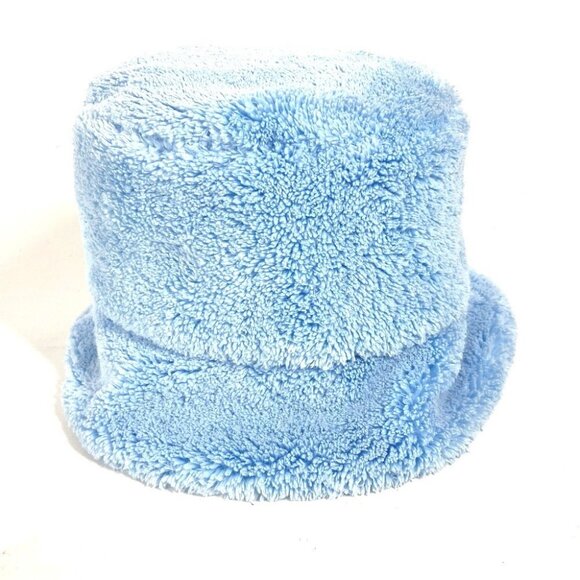 PRADA 1HC137 fur logo Bucket hat pile hat polyester blue/Black